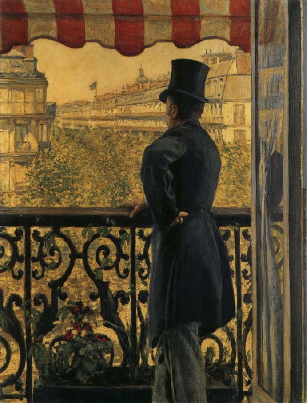 Gustave Caillebotte The view watched from  balcony oil painting picture